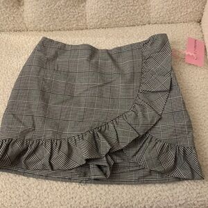 Forever 21 Black and White Plaid Mini Skirt